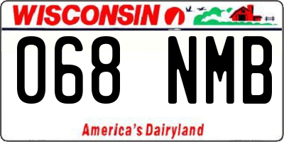 WI license plate 068NMB