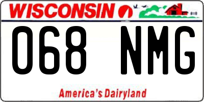 WI license plate 068NMG