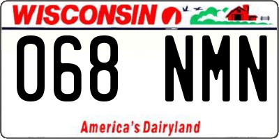 WI license plate 068NMN