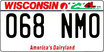 WI license plate 068NMO