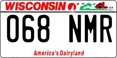 WI license plate 068NMR