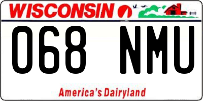 WI license plate 068NMU