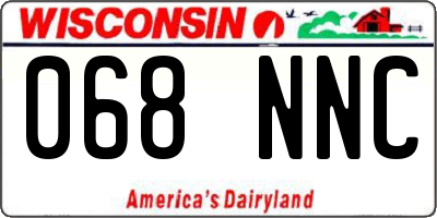 WI license plate 068NNC