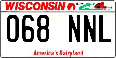 WI license plate 068NNL