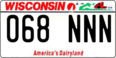 WI license plate 068NNN