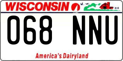 WI license plate 068NNU