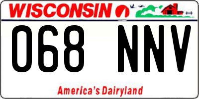 WI license plate 068NNV