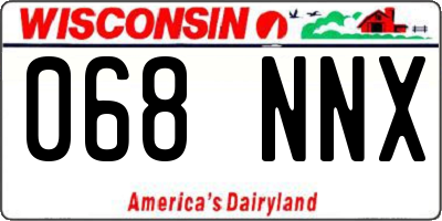 WI license plate 068NNX