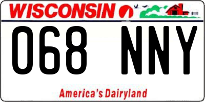 WI license plate 068NNY