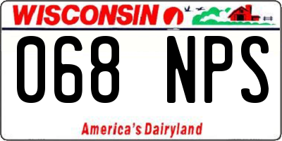 WI license plate 068NPS