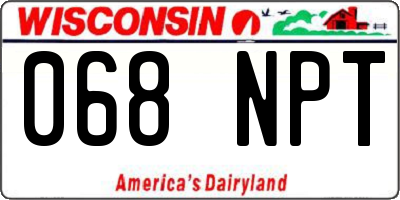WI license plate 068NPT