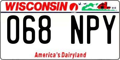 WI license plate 068NPY