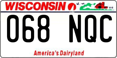 WI license plate 068NQC