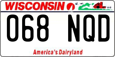 WI license plate 068NQD