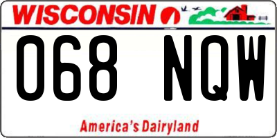 WI license plate 068NQW