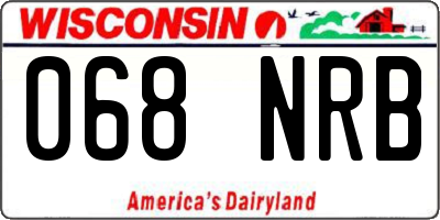 WI license plate 068NRB