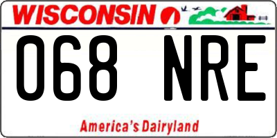 WI license plate 068NRE