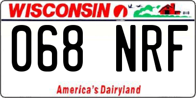 WI license plate 068NRF