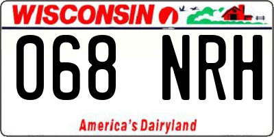 WI license plate 068NRH