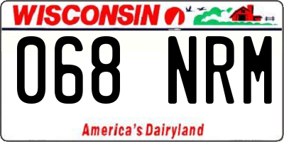 WI license plate 068NRM