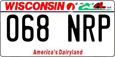 WI license plate 068NRP
