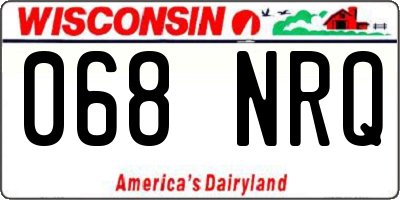WI license plate 068NRQ