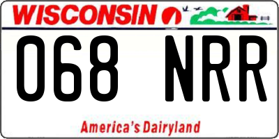 WI license plate 068NRR