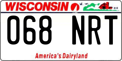 WI license plate 068NRT