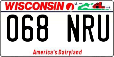 WI license plate 068NRU