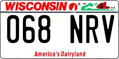 WI license plate 068NRV