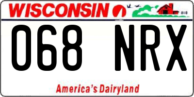 WI license plate 068NRX