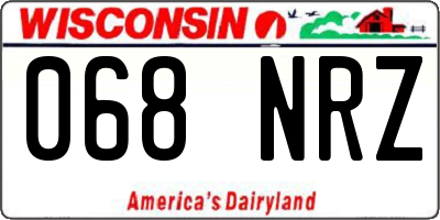WI license plate 068NRZ