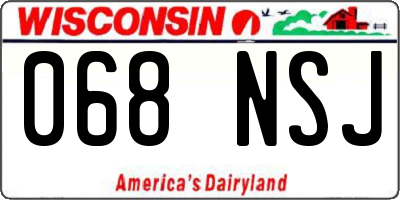 WI license plate 068NSJ