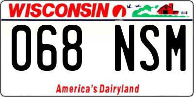 WI license plate 068NSM