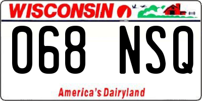 WI license plate 068NSQ