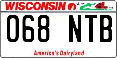 WI license plate 068NTB