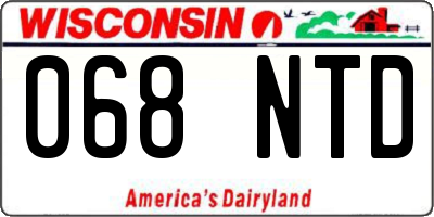 WI license plate 068NTD