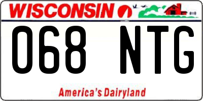 WI license plate 068NTG