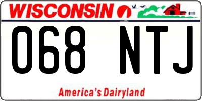 WI license plate 068NTJ