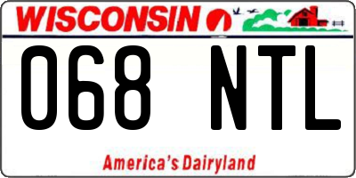 WI license plate 068NTL