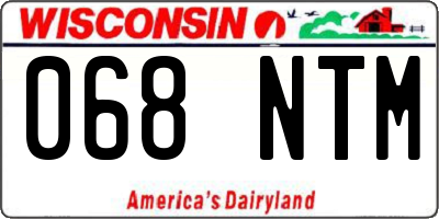 WI license plate 068NTM