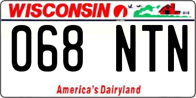 WI license plate 068NTN