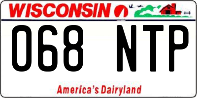 WI license plate 068NTP