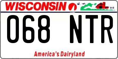 WI license plate 068NTR