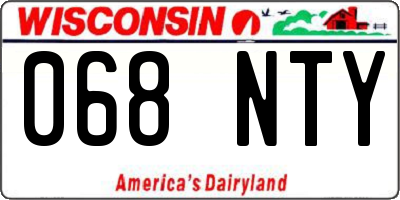 WI license plate 068NTY