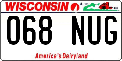 WI license plate 068NUG