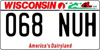 WI license plate 068NUH
