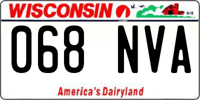 WI license plate 068NVA