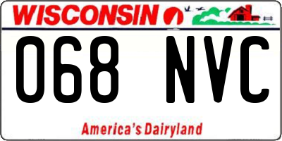 WI license plate 068NVC