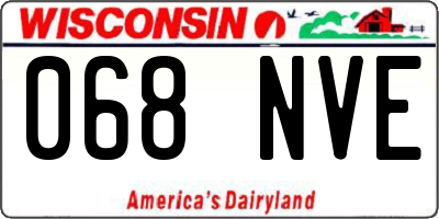WI license plate 068NVE
